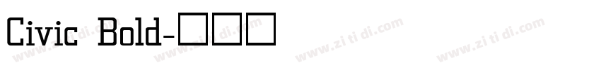 Civic Bold字体转换